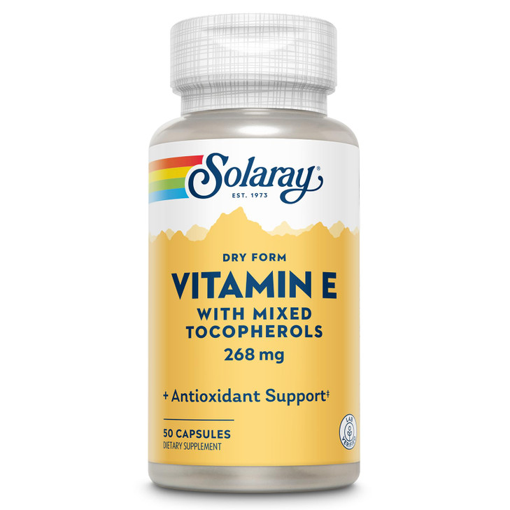 SOLARAY Vitamin E 400 IU (268mg), Dry Form with Mixed Tocopherols Vitamin E