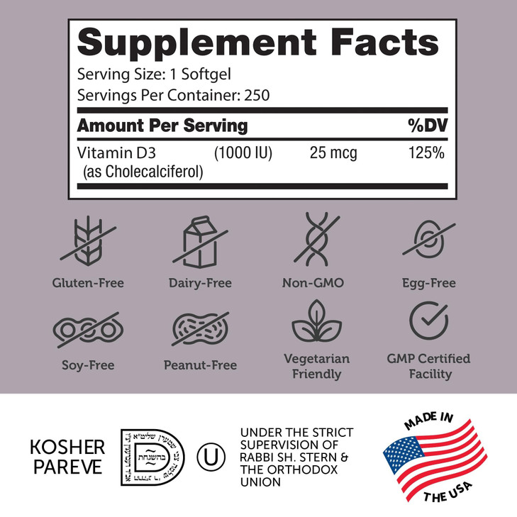 Zahler - Advanced Vitamin D3 1000 IU Softgels