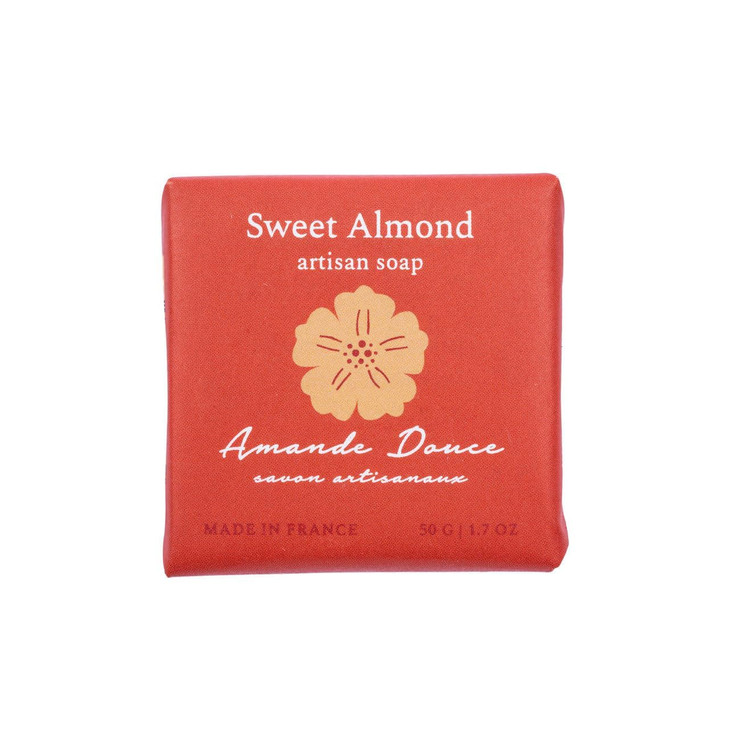 Baudelaire Sweet Almond Artisan Travel Soap, 1.7-ounce (3 Pack), For Everyday Use, Bathroom Use, Skin Care, Made in France