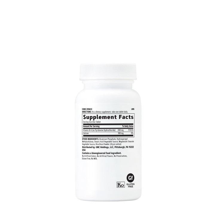 GNC Vitamin B6 200mg Supplement, Supports Immune System and Nervous System, 100