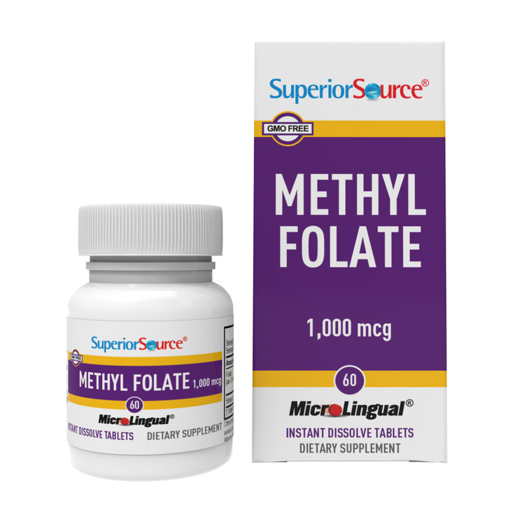 Superior Source Methyl Folate 1,000 mcg - Folate Supplement for Women & Men