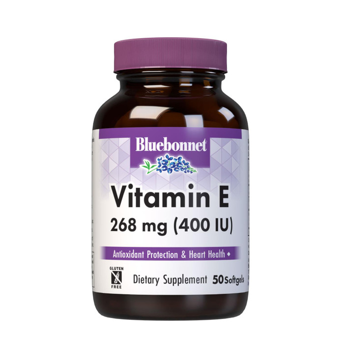 Bluebonnet Nutrition Vitamin E 400 IU (268 mg) Mixed Tocopherols Softgels, Free