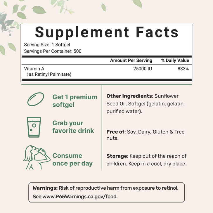 Maximum Strength Vitamin A 25000 IU