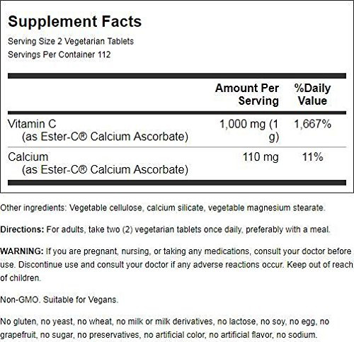 Ester-C American Health Vitamin C 500 mg Coated Tablets, Immune System Booster
