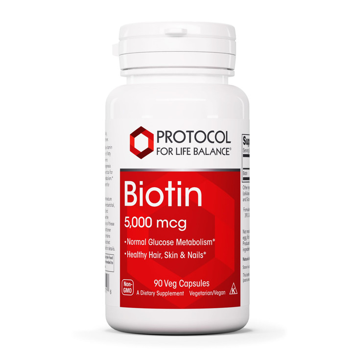 PROTOCOL FOR LIFE BALANCE Biotin 5,000mcg - Vitamin B7 Supplement