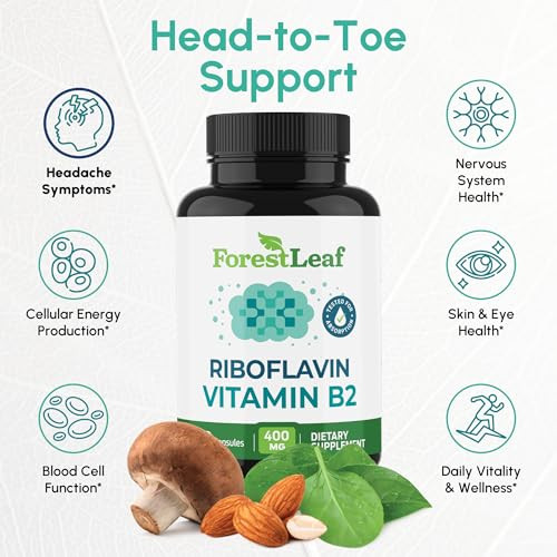 ForestLeaf Vitamin B2 Riboflavin 400mg