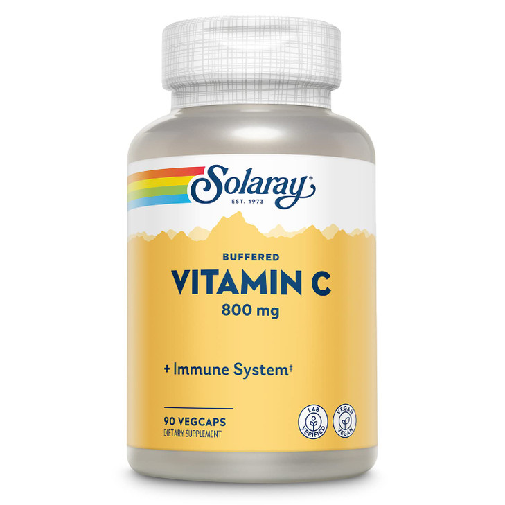 SOLARAY Buffered Vitamin C 800mg w/Rose HIPS & Acerola