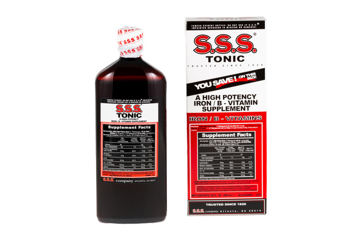S.S.S. Tonic - High Potency Iron Supplement with B1, B2, B3 Vitamins