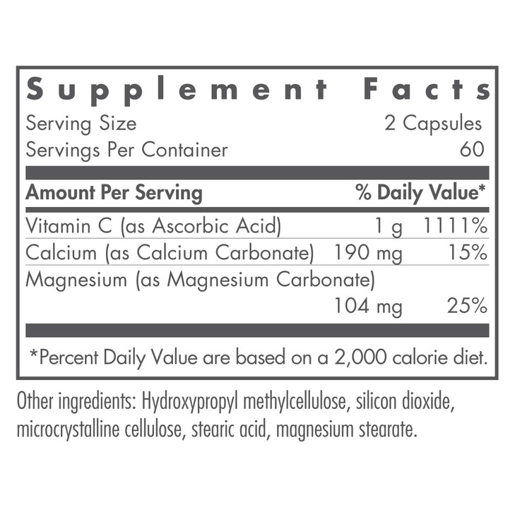 Nutricology, Buffered Vitamin C