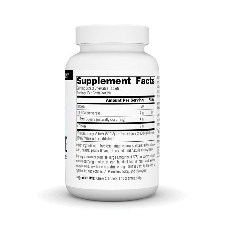 Source Naturals Ribose, 60 Chewable Tablet