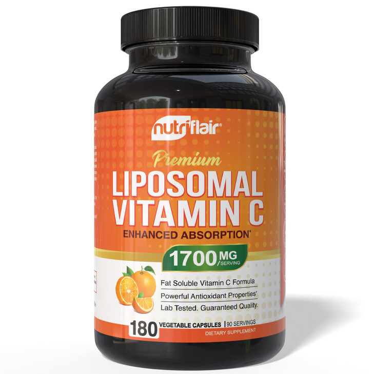 NutriFlair Liposomal Vitamin C 1700mg, 180 Capsules
