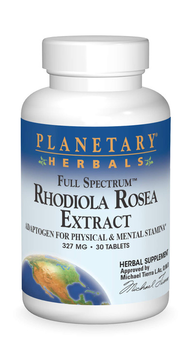 Planetary Herbals Full Spectrum Rhodiola Rosea Extract Tablets, 30 Count