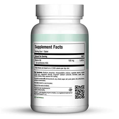 Maxi Health B-6 - Vitamin B6-100 mg Cardiovascular Health