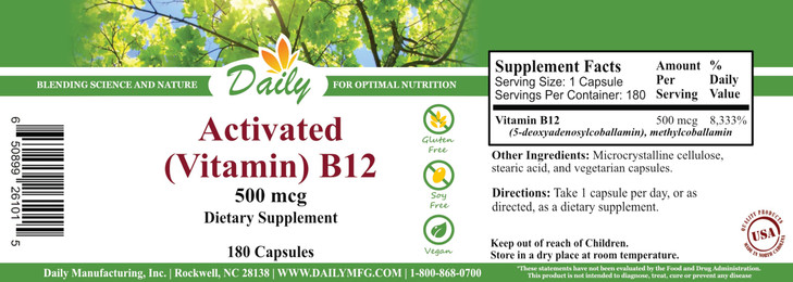 Daily Manufacturing Activated Vitamin B12