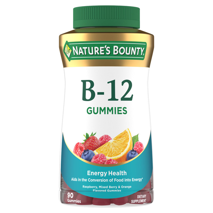Nature's Bounty Vitamin B12 Gummies, Dietary Supplement, Supports Energy