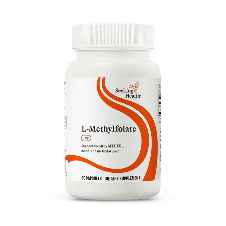 Seeking Health L-Methylfolate 1mg Supports Healthy MTHFR, Mood, and methylation