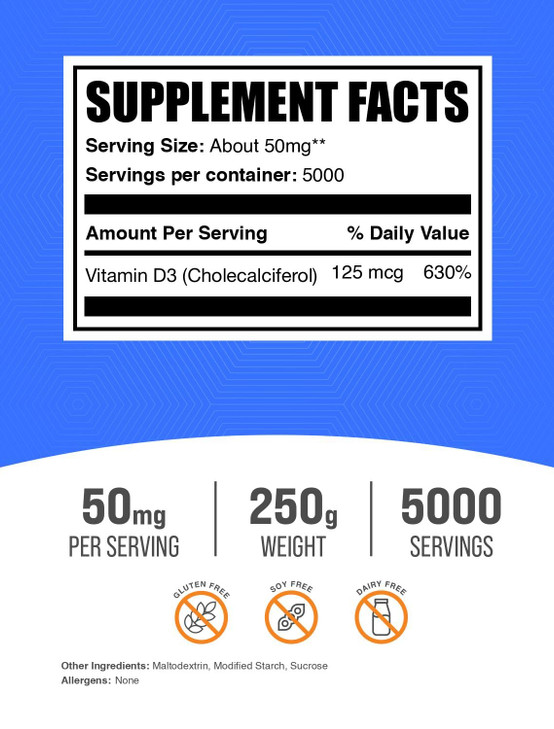 BulkSupplements.com Vitamin D3 Powder