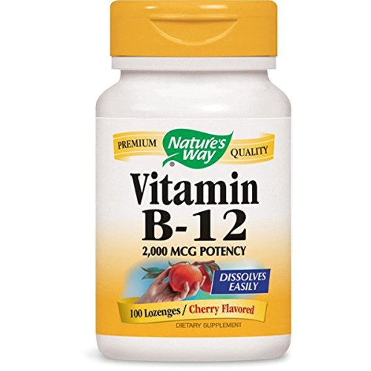 B-12 2000mcg Sublingual Nature's Way 100 Lozenge