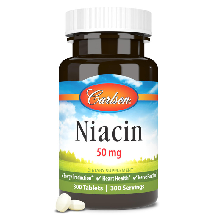 Carlson - Niacin, 50 mg, Supports Cholesterol Metabolism,