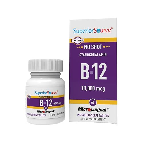 Superior Source No Shot Vitamin B-12 Cyanocobalamin 10000 mcg