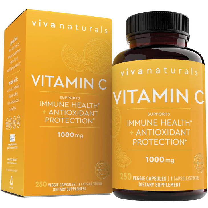 Viva Naturals Vitamin C, 1000 mg, 250 Vegetarian Capsules