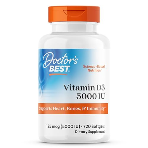 Doctor'S Best Vitamin D3, Capsule 5, 000 Iu for Healthy Bones, Teeth, Heart &