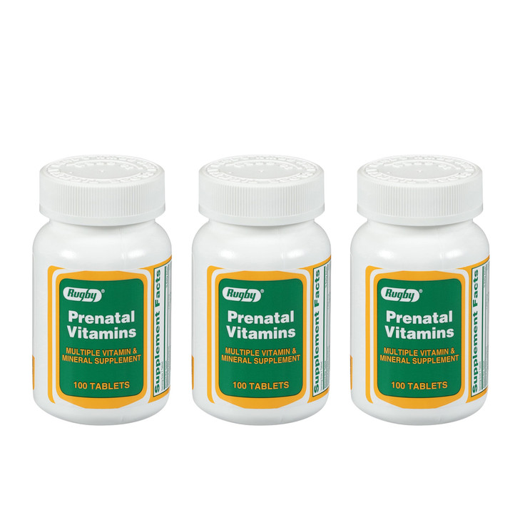 Rugby Prenatal Vitamins - Multiple Vitamin and Mineral Supplement