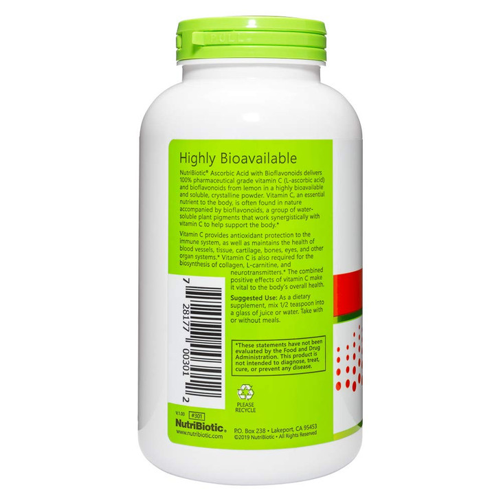 NutriBiotic - Ascorbic Acid with Bioflavonoids Powder, 16 Oz