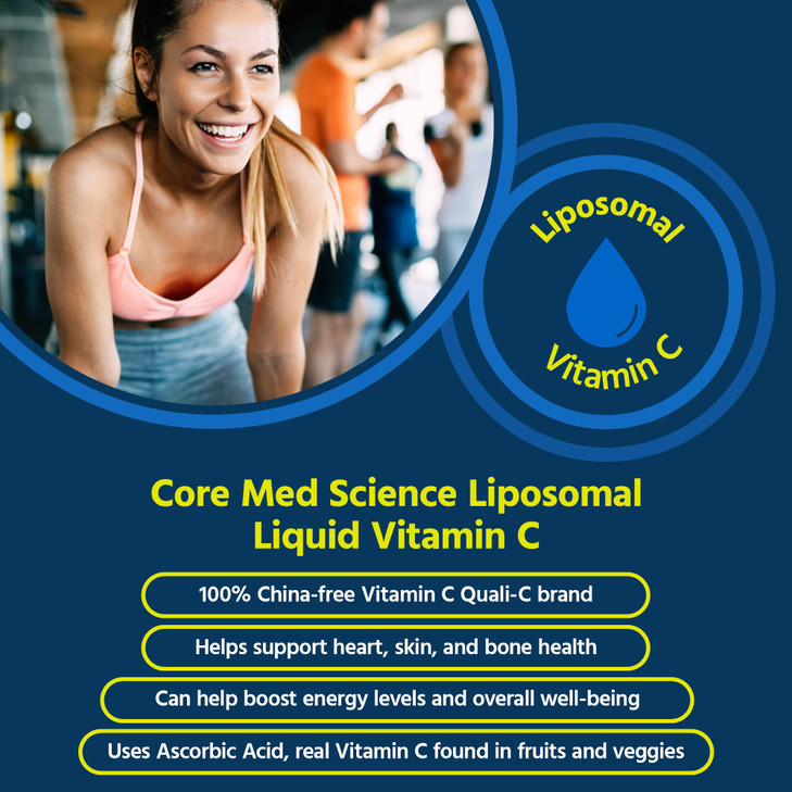 Core Med Science Liposomal Vitamin C 1000mg Liquid - Original Formula, 5 Fl Oz