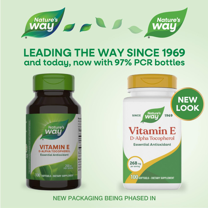 Natures Way Vitamin E D-Alpha Tocopherol - 268 mg per serving