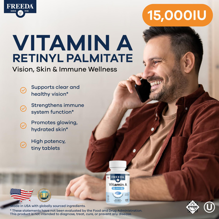 Freeda Vitamin A 15,000 IU - Retinyl Palmitate