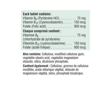 Jamieson B6 + B12 and Folic Acid, 110 tabs