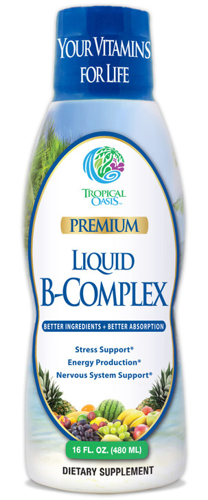 Premium Liquid B Complex Vitamin- Fast Absorbing Liquid B-Complex Supplement w
