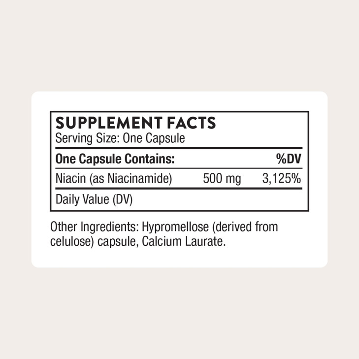 THORNE - Niacinamide - 500mg Niacin - Non-Flushing Form of Vitamin B3