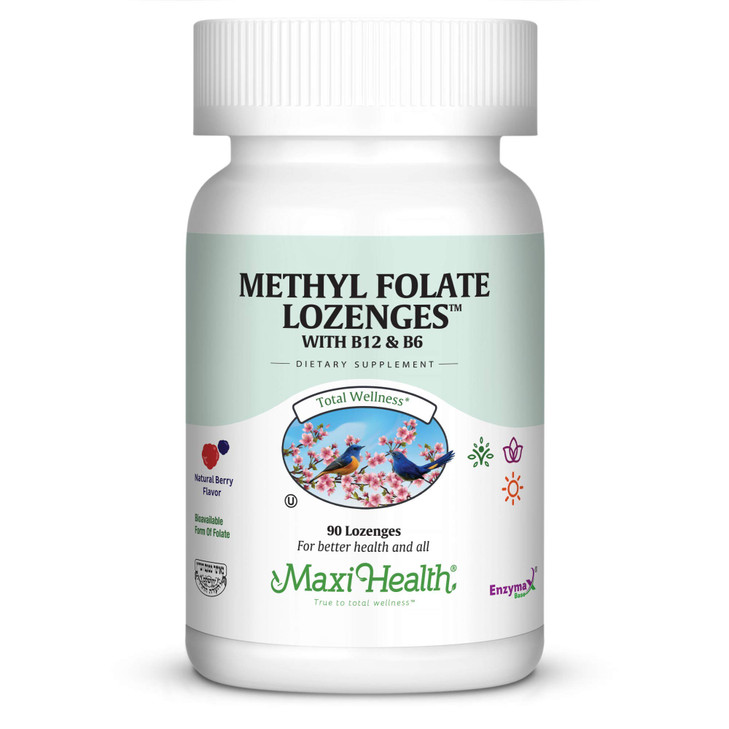 Maxi Health Methyl Folate Lozenges with B12 & B6, Flavored Memory