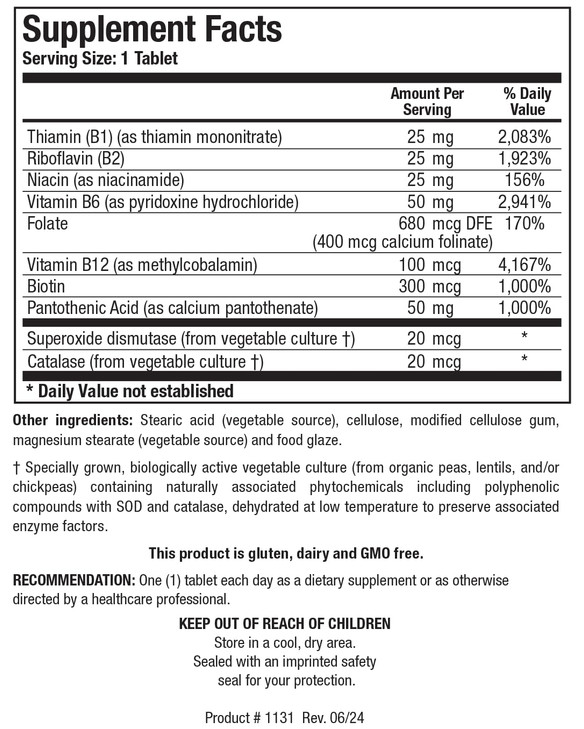 Biotics Research Bio B Complex High Potency B-Complex with Folate and Vitamins