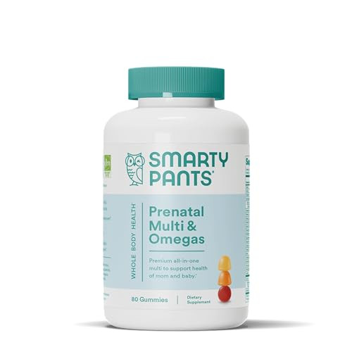 SmartyPants Prenatal Vitamins for Women, Multivitamin Gummies: Omega 3 Fish Oil