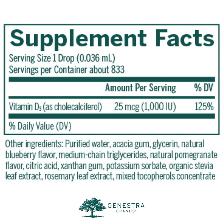 Genestra Brands D-Mulsion 1000 - Liquid Vitamin D Supplement