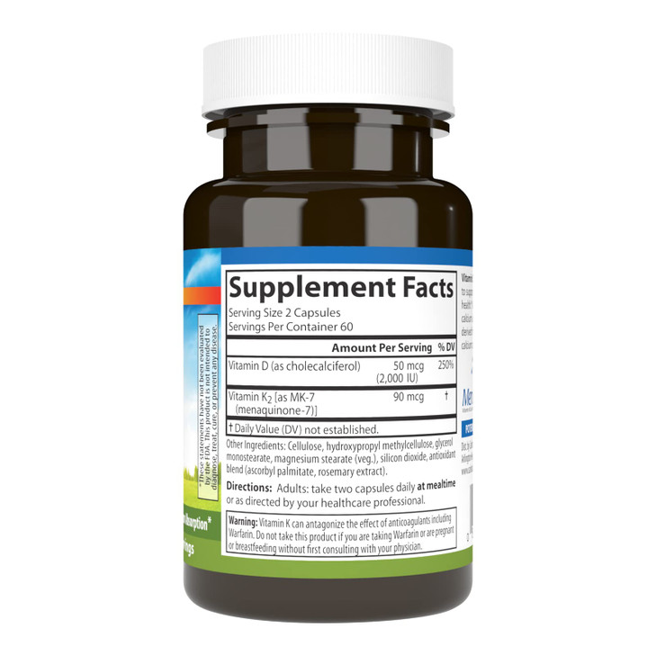 Carlson - Vitamin D3 + K2, 50 mcg