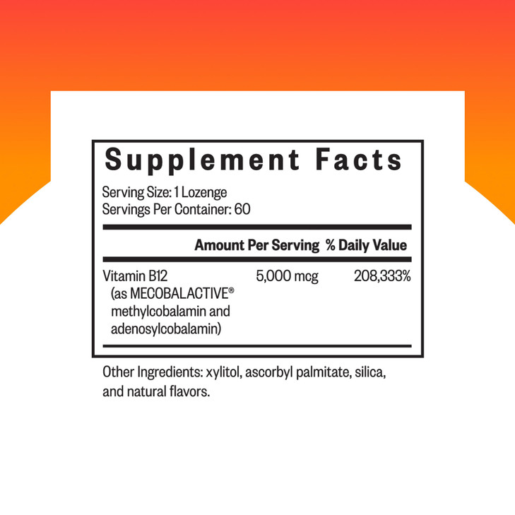 Seeking Health Methyl B12 5000, 5000 mcg B12 as Adenosylcobalamin