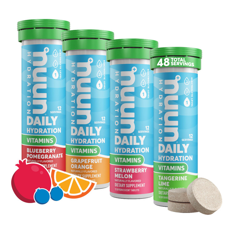 Nuun Vitamins Electrolyte Tablets with Vitamin D, C, E, A, & B6, Folic Acid