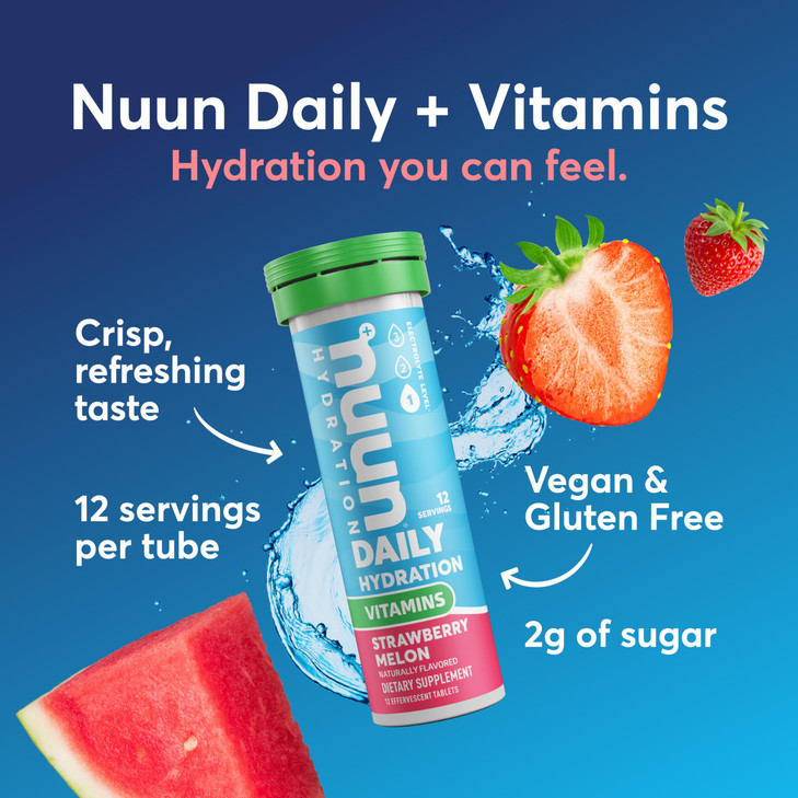 Nuun Vitamins Electrolyte Tablets with Vitamin D, C, E, A, & B6, Folic Acid