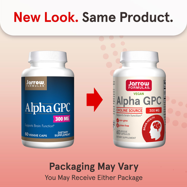 Jarrow Formulas Alpha GPC, 300mg, Dietary Supplement, Brain Health Supplements
