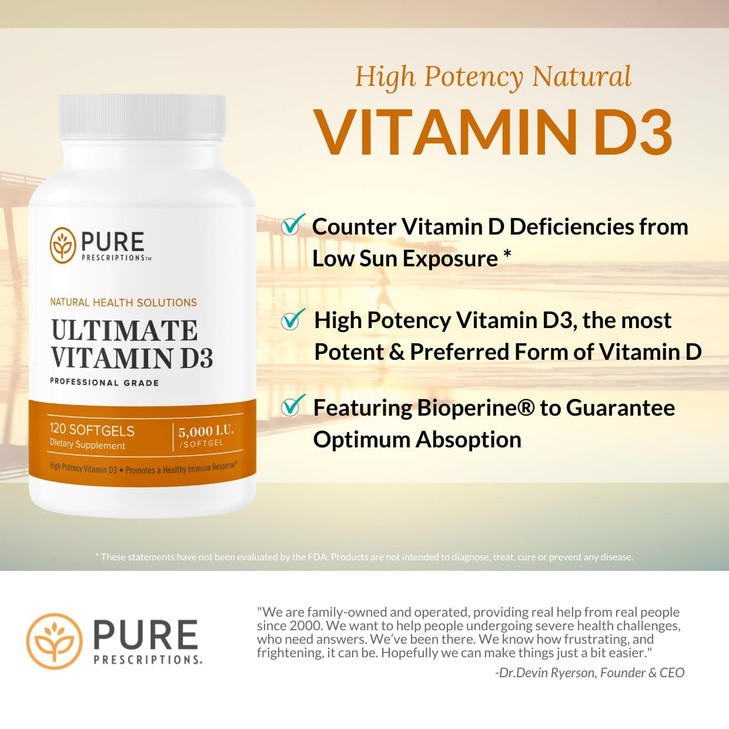 Pure Prescriptions Ultimate Vitamin D3-5,000 IU