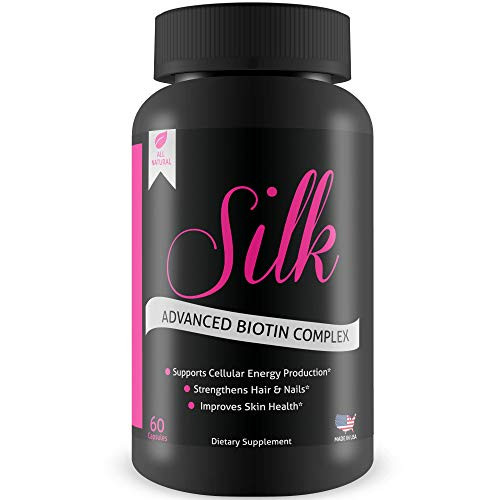 Silk Advanced Biotin Complex- Promotes Stronger, Longer, Hair-Healthier Skin