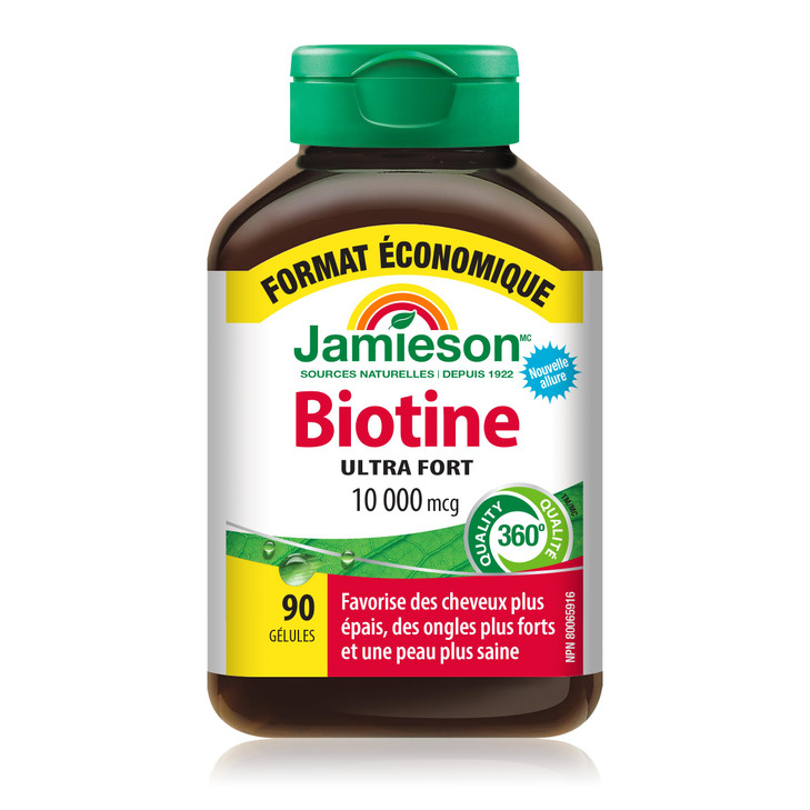 Jamieson Biotin 10,000 mcg Value Size 90 Softgels