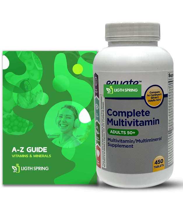 Equate Adults 50+ Complete Multivitamin/Multimineral Supplement Tablets, 450 Ct