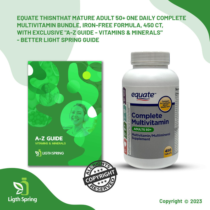 Equate Adults 50+ Complete Multivitamin/Multimineral Supplement Tablets, 450 Ct