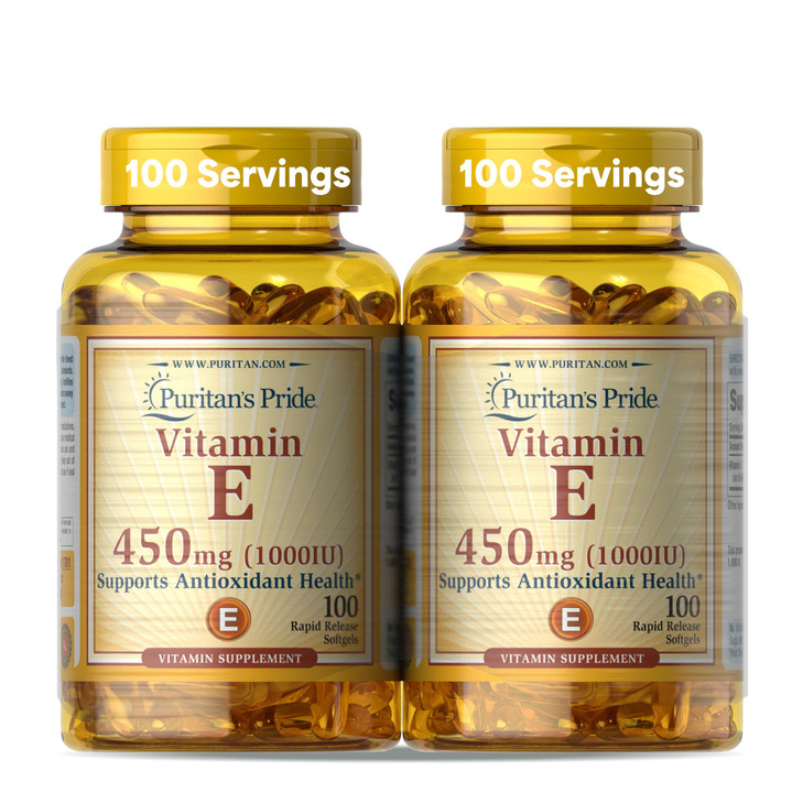 Puritan's Pride Vitamin E-450mg (10,000IU), Vitamin Supplement for Immune System