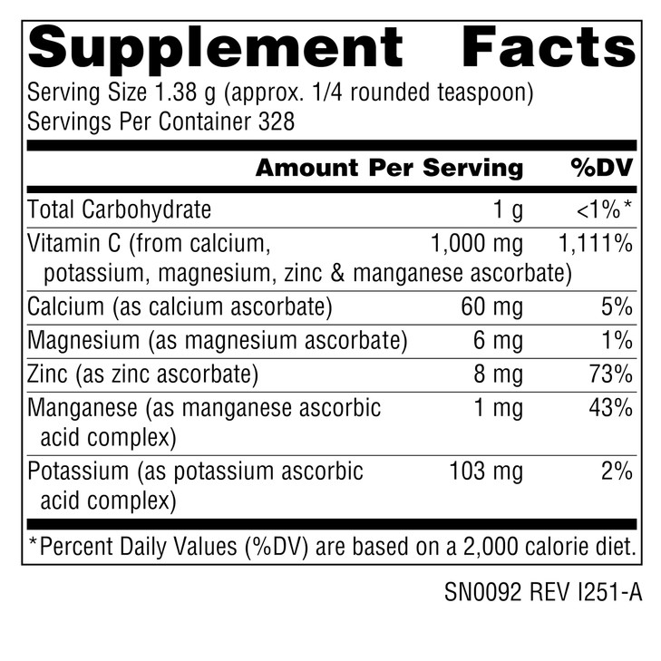 Source Naturals Ultimate Ascorbate C, 16 oz - Powder